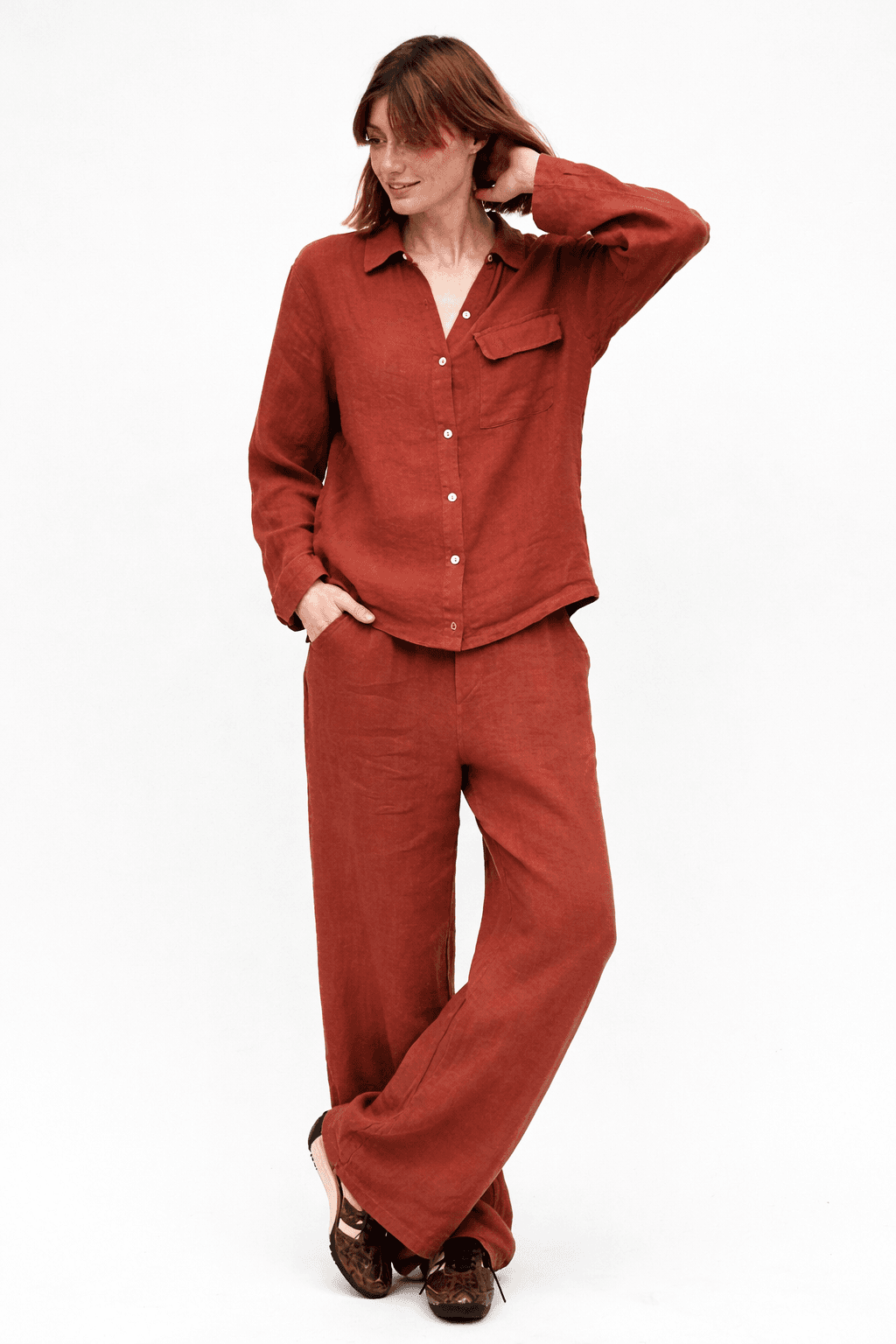 BLUSA AGNOLA LINO